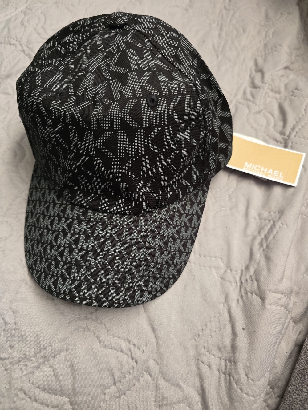 Michael Kors MK Logo Black & Gray Baseball Cap